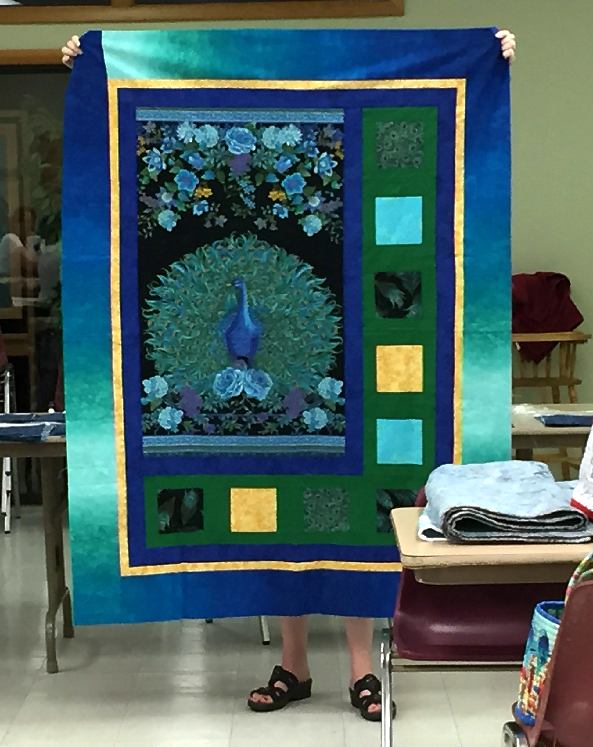 Allison's Peacock Panel Quilt