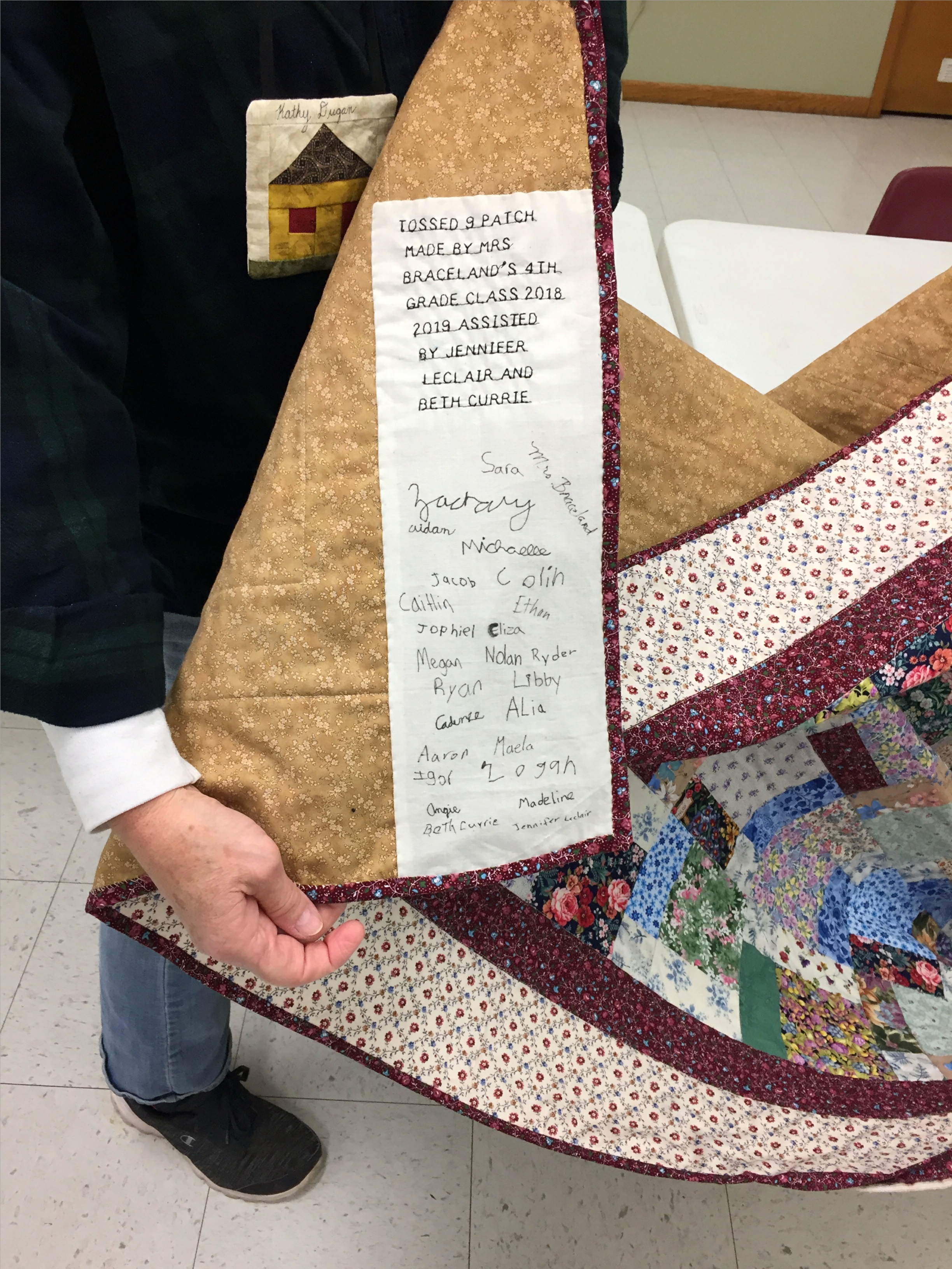 Fourth Grade Quilt Label