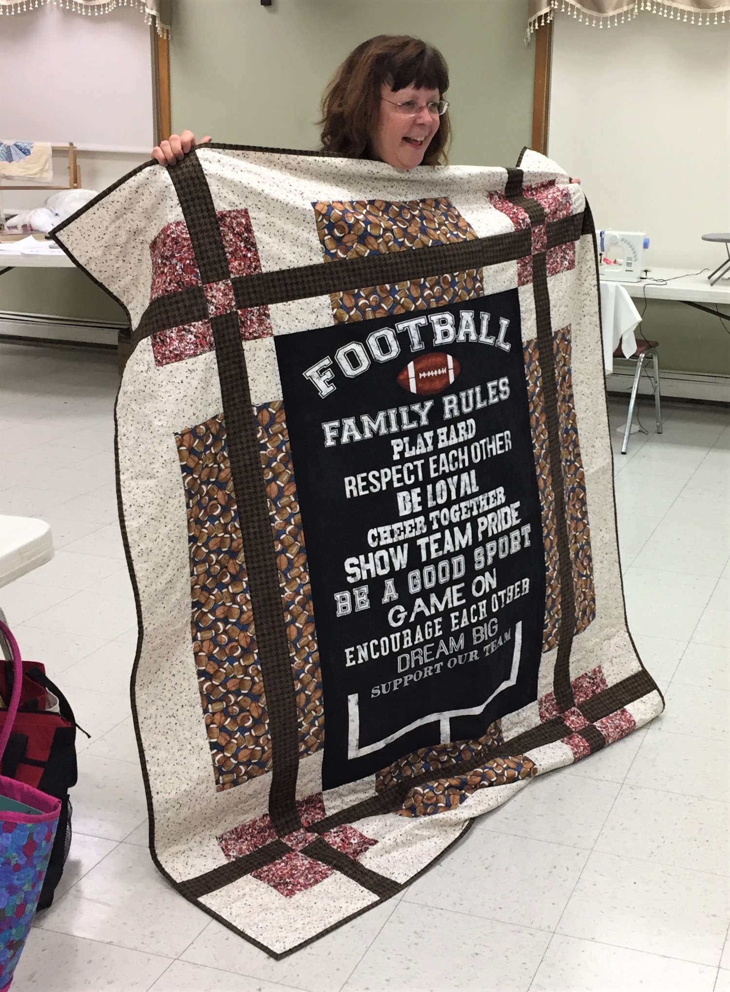 Christa's Ready For Football Quilt