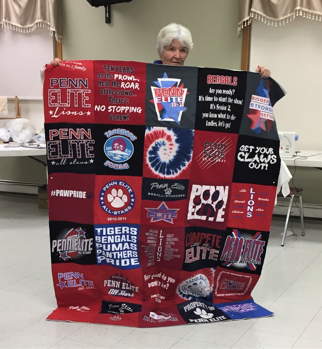 Sharon's Tee Shirt Quilt for Shay
