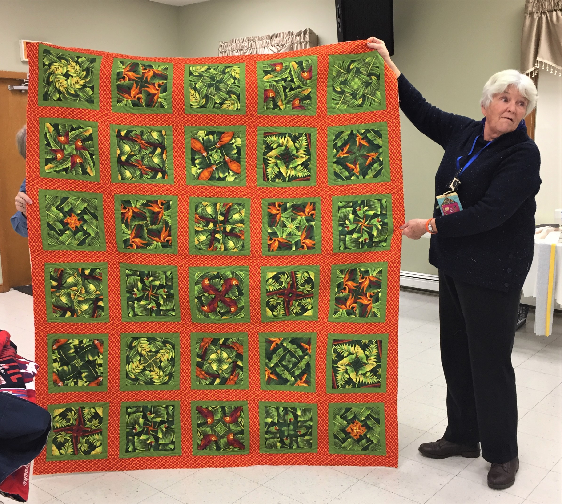 Sharon's four-patch posey quilt