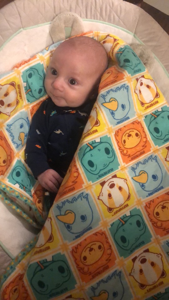 SusanR Baby with Quilt